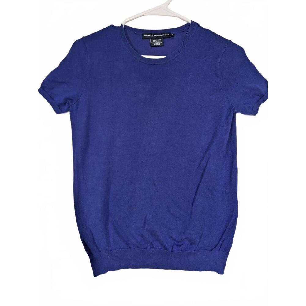 Ralph Lauren Golf Short Sleeve Knit Sweater Crewneck Top Womens Small